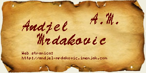Anđel Mrdaković vizit kartica
